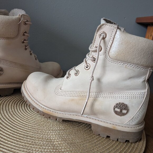 Timberland Cream Ankle Boots - Picture 3 of 7